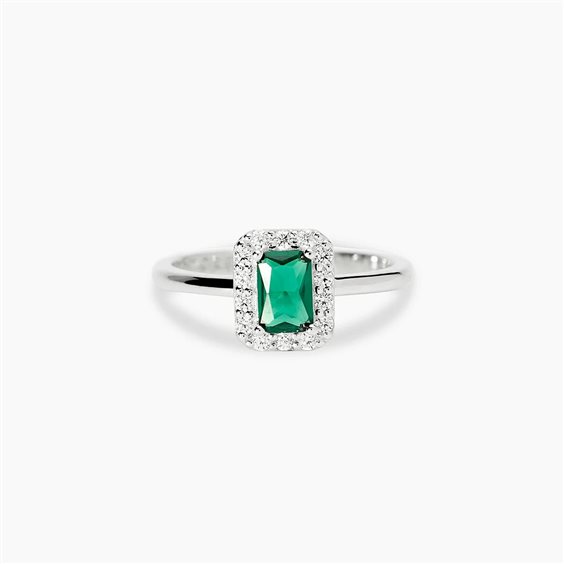 Anello Mabina Donna in Argento Smeraldo sintetico 523544-11 - 523544-11